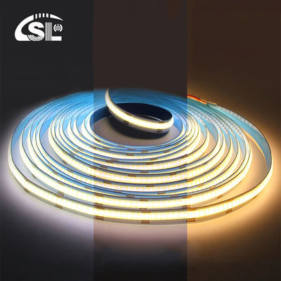 12v24v 8mm 608leds 3000K 4000K 6500K CCT Electroplate doppio colore COB LED Strip Light