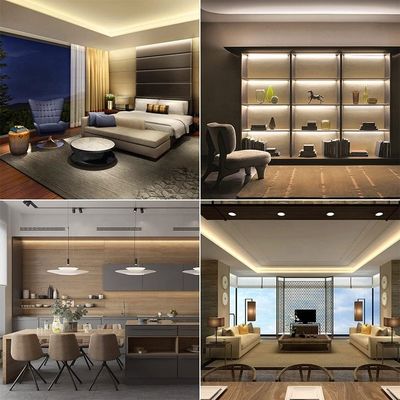 3000k 4000k 6500k CCT 3 Dimmable Cob Led Strip Light per armadi di cucina impermeabile IP20