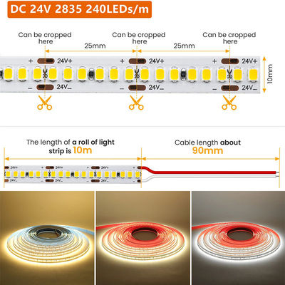 120 LED a doppia fila LED per hotel Bagno Specchio 12V 5MM 2835 Specchio Bianco Caldo