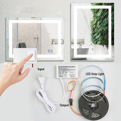60W 12V Defogger con una chiave un colore selezionato LED Dimmer Mirror Touch Sensor Switch