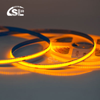 Electroplate COB 24v COB 320Ds 8mm Ra 85 Gold Yellow Light Strip per l'illuminazione domestica