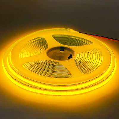 Electroplate COB 24v COB 320Ds 8mm Ra 85 Gold Yellow Light Strip per l'illuminazione domestica