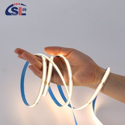 Electroplate COB 24v COB 320Ds 8mm Ra 85 Gold Yellow Light Strip per l'illuminazione domestica