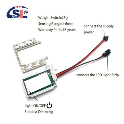 Interruttore sensore tattile monocolore per DC12V 12W 24W 36W specchietti da bagno