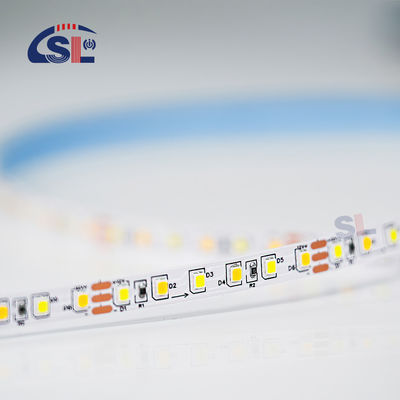 Decorazione interna Alta luminosità 12v24v 10mm 120leds 3000K-6500K CCT Flessibile doppio colore COB Led Strip Light