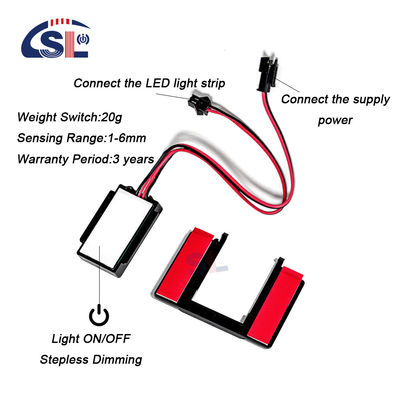 Dc12 3A/5A Sensore di Tocco Dimmer Switch personalizzato per lo sfumatore di specchi di bagno