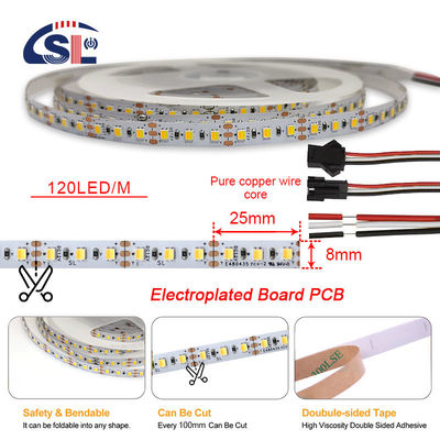 2835 CCT LED Strip 120Leds/m Doppio colore bianco Temperatura regolabile Nastro flessibile