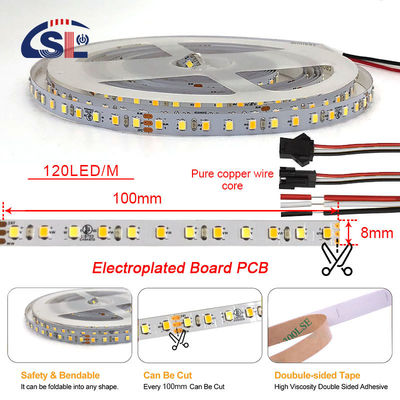 Basso Voltaggio 3M Due colori LED Strip Light 3000k 6500k 120 Led 12V 24V 8W per specchio