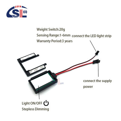 12V Single Key Smart LED Mirror Touch Sensor Switch per l'interruttore touch dimmer a diretta