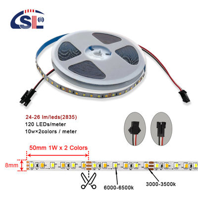 4000K CCT 8mm Larghezza LED Flessibile Strip Light 12V 120leds/m per la soluzione di illuminazione domestica