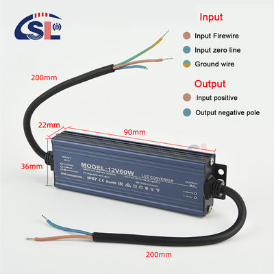 Conduttore LED impermeabile AC/DC12V 24V per illuminazione esterna 36W 60W 100W 150W 200W 300W 400W