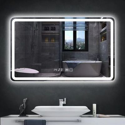 Specchio LED per bagno a parete quadrata con luci 3000-6000K anti nebbia