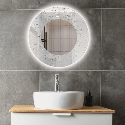 Lo specchio del bagno a touchscreen a LED con grande interruttore sensore e stile di design moderno