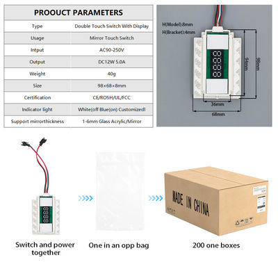 Dimmer di misura 149*49*10mm Multifunzione Smart Touch Dimmer Switch per la vita moderna