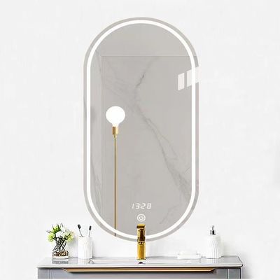 Lenti d'argento Controllo tattile a LED Specchio per bagno a domicilio