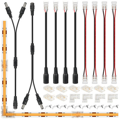 DIY Home Lighting Plastic 8mm 2 Pin SMD Cob Led Strip Connector per il design moderno
