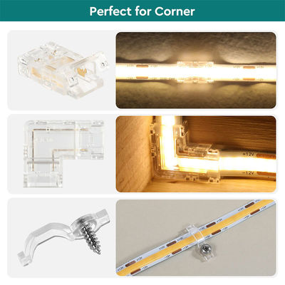 DIY Home Lighting Plastic 8mm 2 Pin SMD Cob Led Strip Connector per il design moderno
