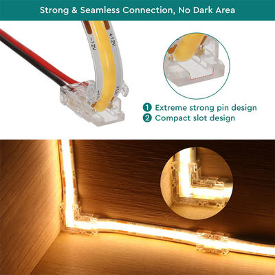 DIY Home Lighting Plastic 8mm 2 Pin SMD Cob Led Strip Connector per il design moderno