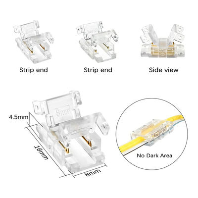 Misurazione della densità di LED illimitata COB Collegatori LED da striscia a filo per connessione da 5 a 8 mm