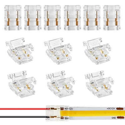 Hotel COB Mini LED Light Strip Wire Connectors 2 3 Pin Connection CCT senza saldatura 5 8 10mm LED Strip To Strip Wire Connector