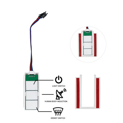 Personalizzabile 12V/24V 5A 60W/120W Rader PIR Sensore di movimento Switch Light LED Fonte di luce 1NO/1NC Switch Combinazione bagno
