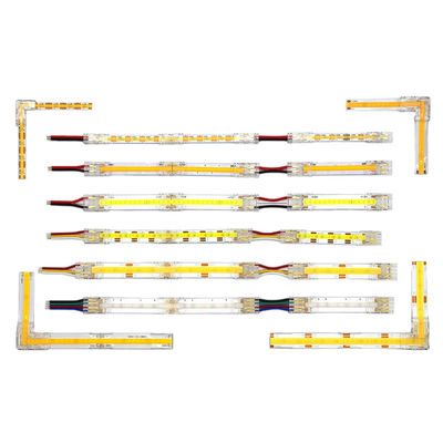 Hotel COB Mini LED Light Strip Wire Connectors 2 3 Pin Connection CCT senza saldatura 5 8 10mm LED Strip To Strip Wire Connector