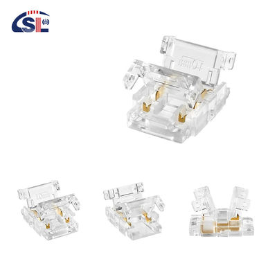 4pin 10mm LED Strip Connector Cristallo Buckle Solderless Estensione Terminal Adapter