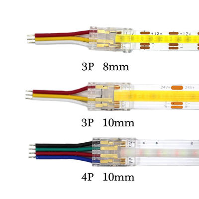 4pin 10mm LED Strip Connector Cristallo Buckle Solderless Estensione Terminal Adapter