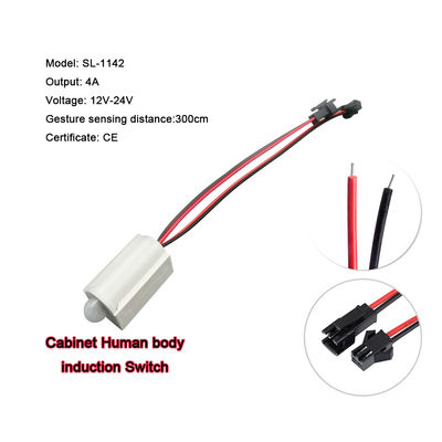 12V 4A Piccolo corpo umano a infrarossi Induzione Sensore Armadio Cucina Commutatore per armadio porta luce a LED