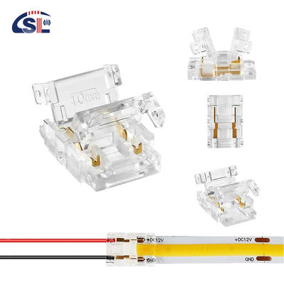 Connettori a strisce a LED COB IP20 impermeabili per strisce a strisce in plastica a forma di L da 8 mm a 10 mm
