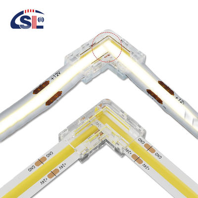 5mm 8mm 10mm LED Strip Connector Forma L doppio fine singolo fine trasparente riutilizzabile IP20