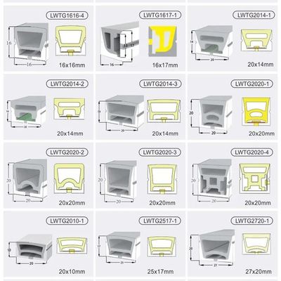 3- Flessibile Silicio impermeabile all'aria aperta Led Flex Neon Tube Cover Rope Light Strip Tube Per Neon Led Strip Light