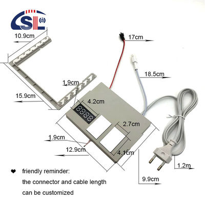 DC12V 5A 60W Sensore tocco monocolore Commutatore LED Specchio tocco con display di temperatura del tempo