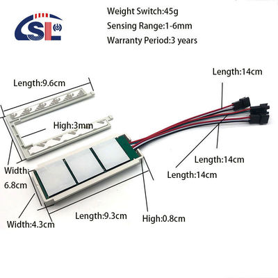 60W Smart Three Button Stepless Dimming Mirror Touch Sensor Control Switch per il defogger per specchi a LED in bagno