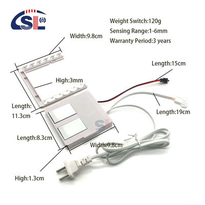 110V 240VAC Doppi tasti Illuminazione a LED bagno Unico/Tre colori Accensione/Offensione Sensore Tocco Dimmer