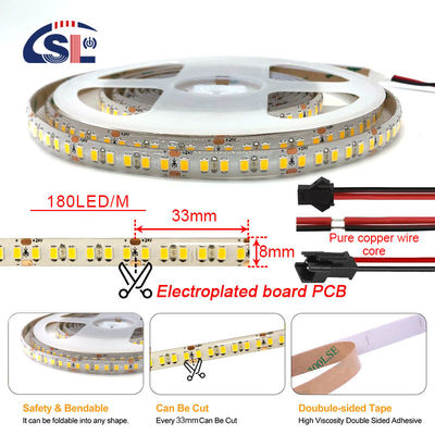 Specchi intelligenti Strisce di luce a LED con elettroplate a goccia di colla impermeabile e larghezza PCB di 8 mm