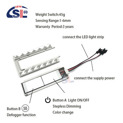 Switch sensore tattile dello specchio del bagno con 90V 250VAC Voltage e Smart Dimmer