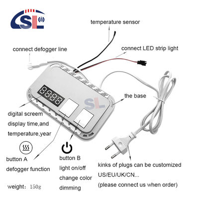 Interruttore sensore tattile intelligente a doppio pulsante con tensione di uscita di tempo e temperatura DC12V