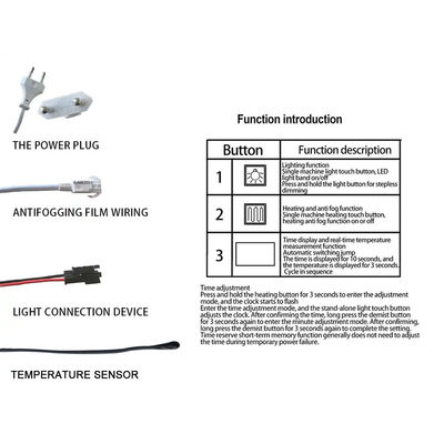 12W/24W/36W Switch touch sensore a LED mono/tricolore con controllo dell'orario e della temperatura