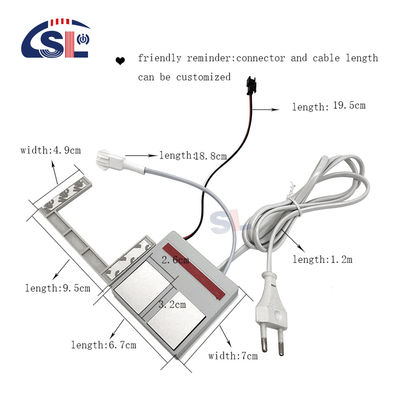 12W piccolo doppio tasti smorzatore sensore tattile per bagno specchio defogger Max. 1A