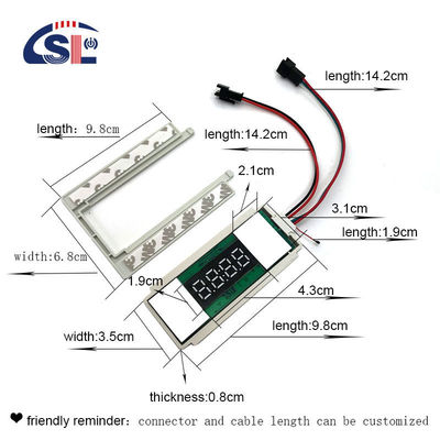 DC12V 12W Muti-funzione Split Due pulsanti Display medio Sensore di tocco del tempo Switch per specchi
