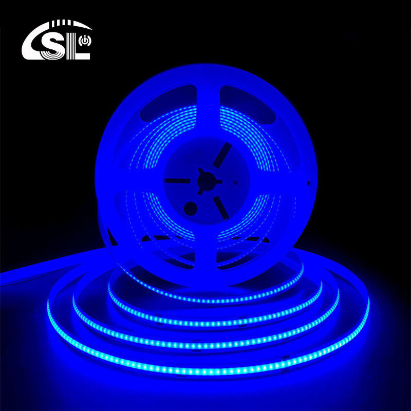 320Leds/m 12V24V Blu Flexible Strip Light con resistenza all'acqua CE RoHs IP20 Ra90 COB Led
