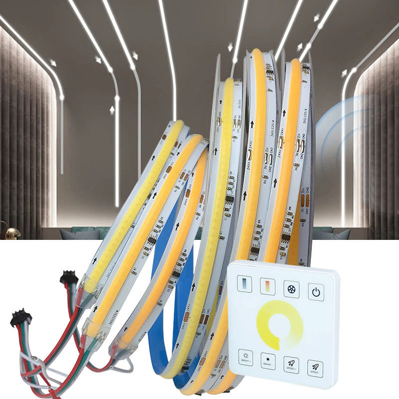 50000 ore Tempo di lavoro 12V24V 8mm 360LED 4000K COB naturale SMD2835 LED Strip Light