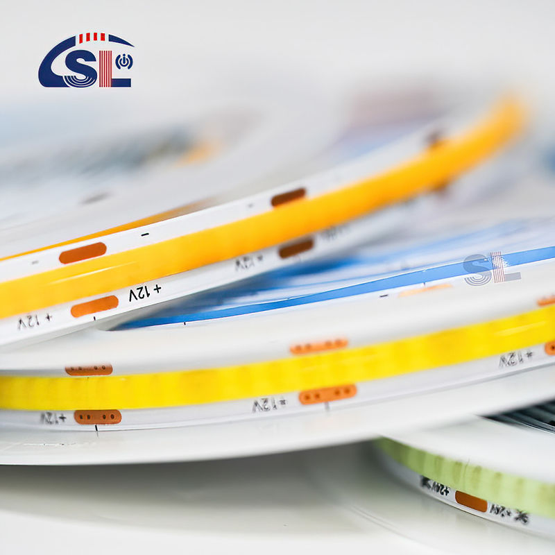 Alta luminosità COB LED Strip Light CE RoHs IP20 8mm Larghezza 12V 24V 4000K Natura Strip di illuminazione