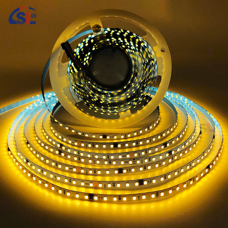 Striscia luminosa LED residenziale DC12V 24V SMD2835 PCB elettroplate 120Ds 8mm Ra 80 3000K