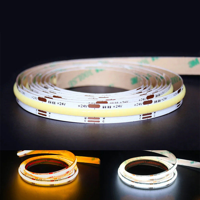 DC12V24V 8mm10mm 576leds 3000K 6500K CCT COB Led Strip Light per il televisore