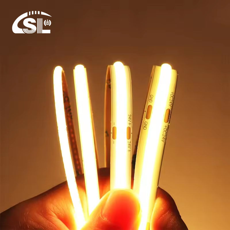 CE RoHs IP44 Ra80 COB LED Strip Light 8mm Larghezza 110V/220V 320Leds 3000K4000K6500K 3