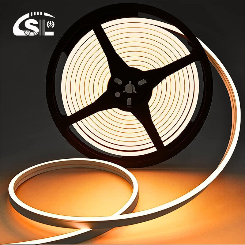 Supporto Dimmer Caldo Bianco Neon Flex 3000K Mini 24V 4x10mm IP65 impermeabile 168 LED/m