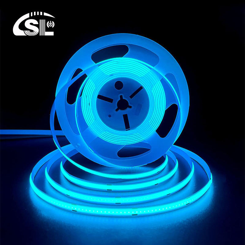320Leds Alta luminosità Ghiaccio Blu COB Led Strip Light CE RoHs IP20 8mm Larghezza 12V24V