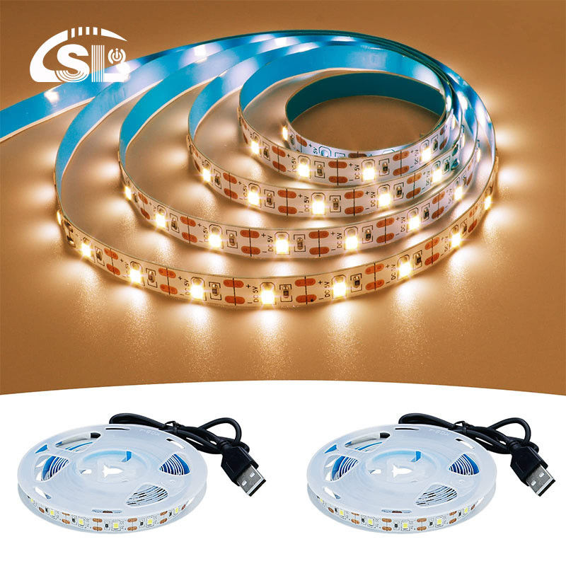 Supporto scure 5v 8mm 120leds 3000K Caldo Bianco Flessibile Electroplate LED Strip Light